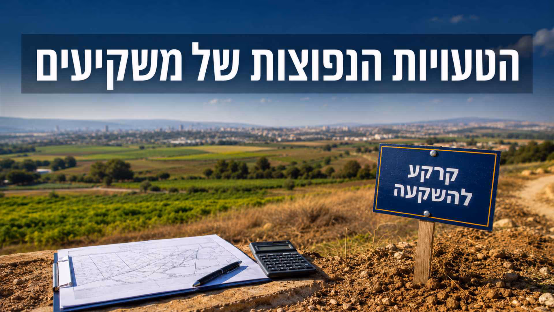 טעויות נפוצות של משקיעים שקונים קרקע בפעם הראשונה